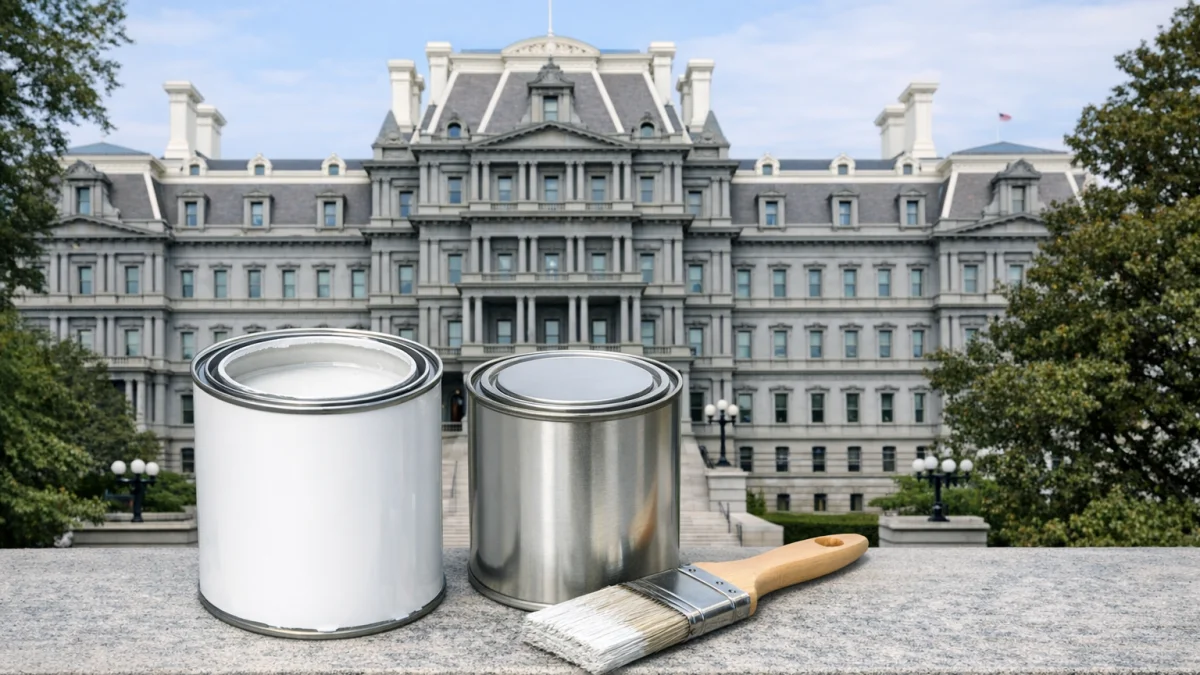 Trump Proposes White Paint for Executive Office Building Stone Facade