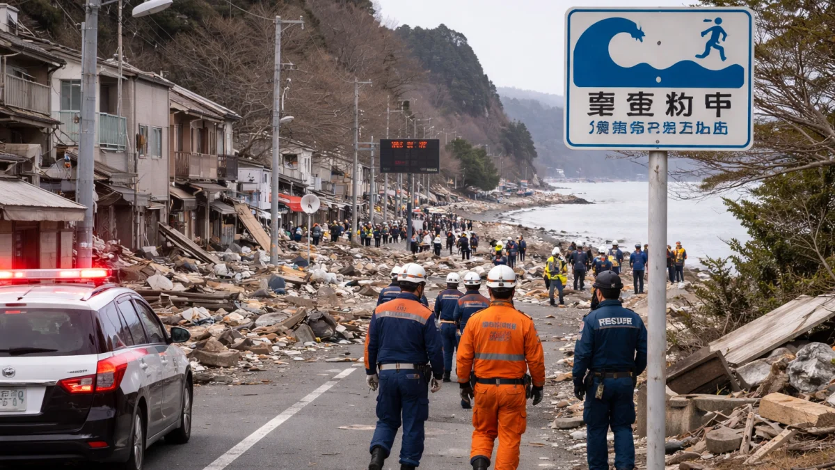 Strong Magnitude 7.7 Earthquake Hits Northern Japan, Tsunami Warning Issued
