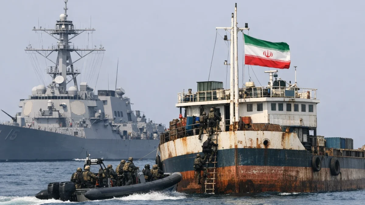 US Navy Seizes Iranian Flagged Ship Near Strait of Hormuz