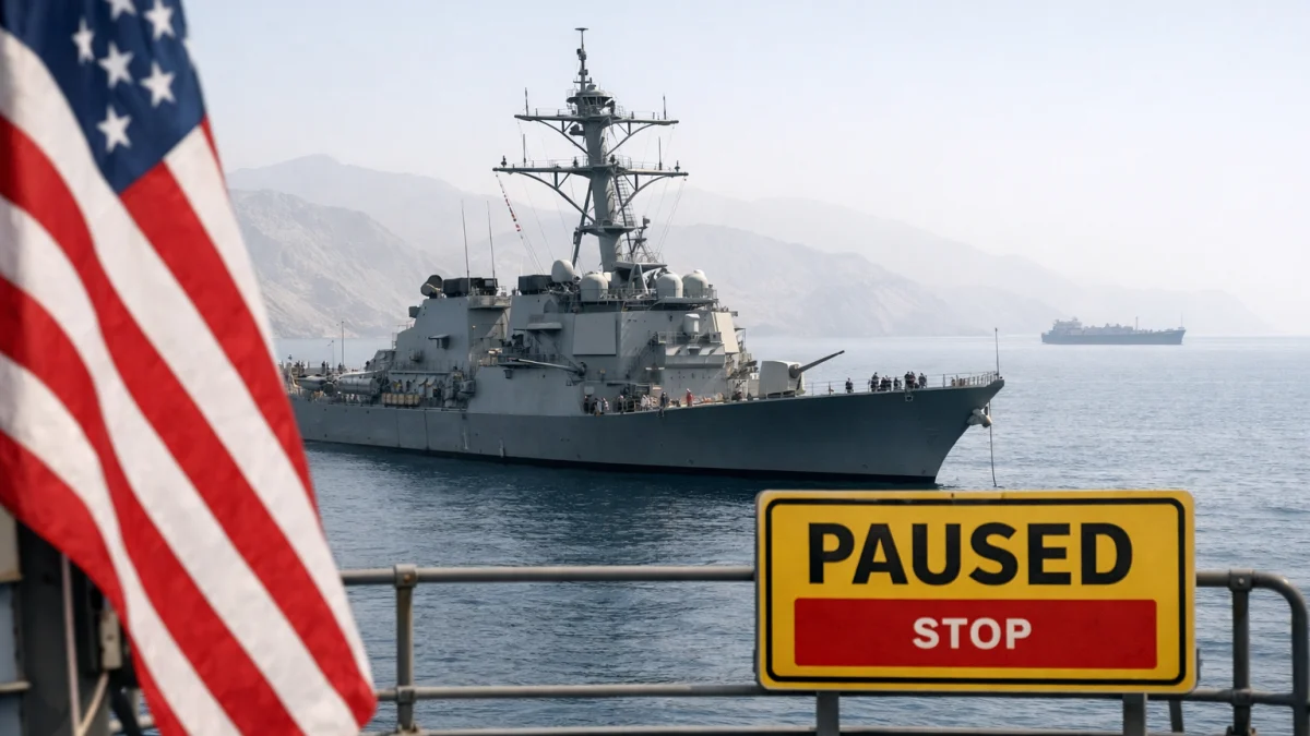 Trump Pauses Strait of Hormuz Operation Amid Iran Talks