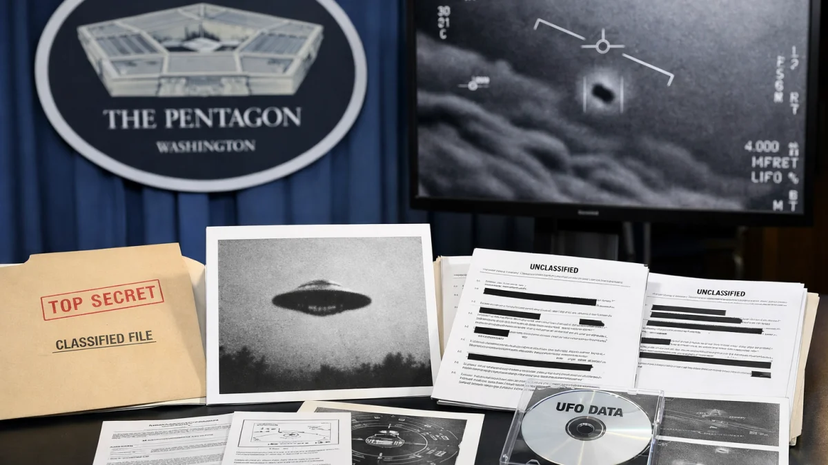 Pentagon Releases Declassified UFO Files to Public for First Time