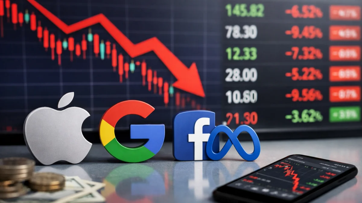 Major Tech Firms See Sharp Sell Off on Global Uncertainty