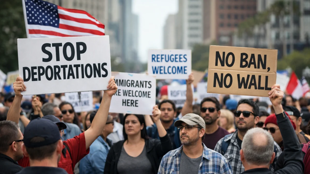 Protesters Rally Against Immigration Policies in Multiple Cities