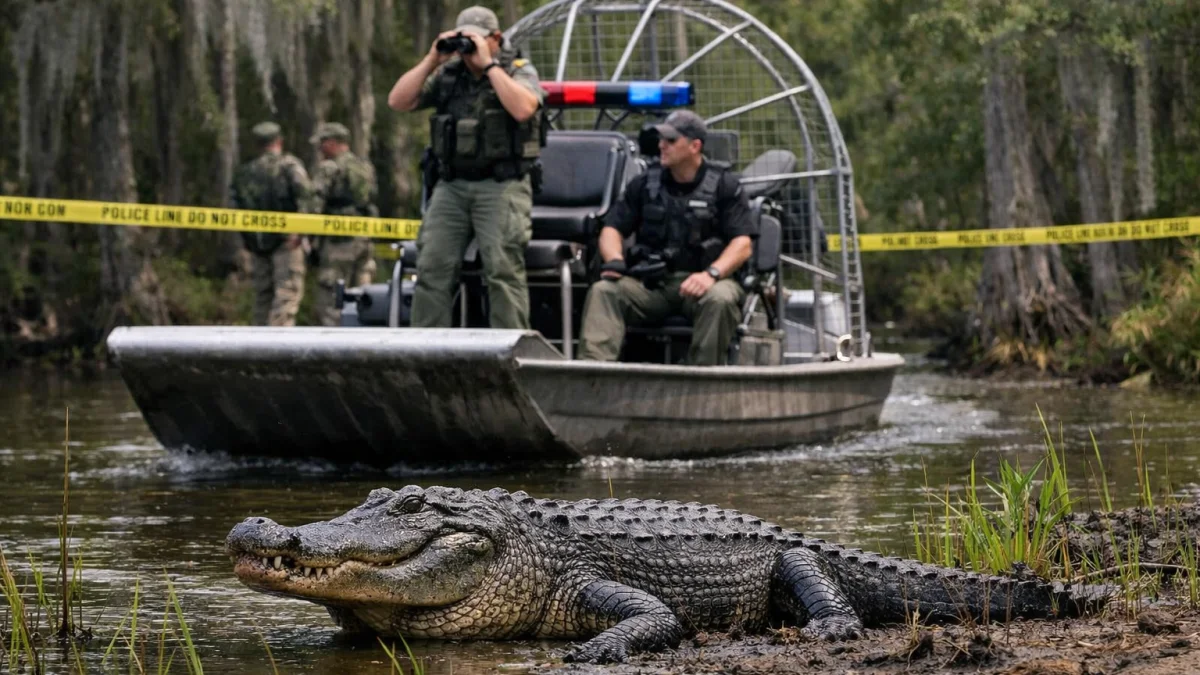 Louisiana Fugitive Attacked by Alligator While Fleeing Police