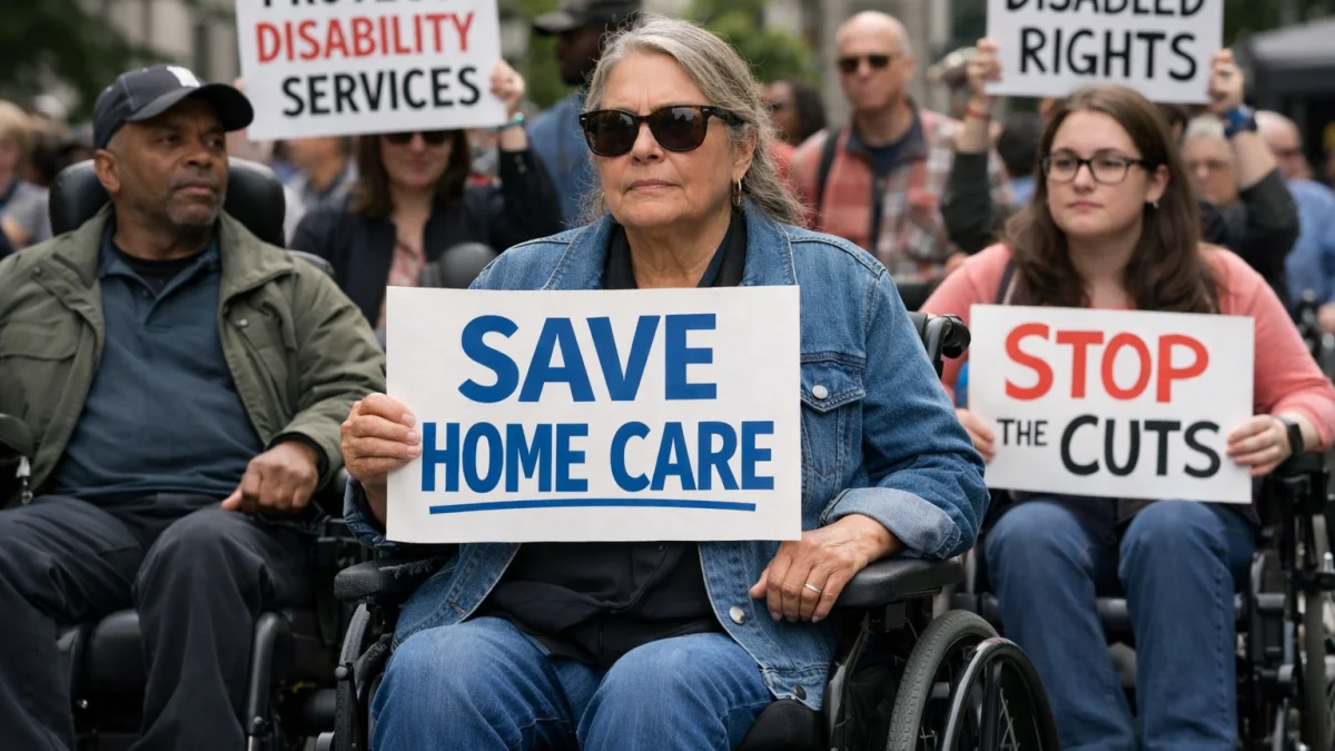 Disability Advocates Protest Proposed Cuts to In-Home Support Services