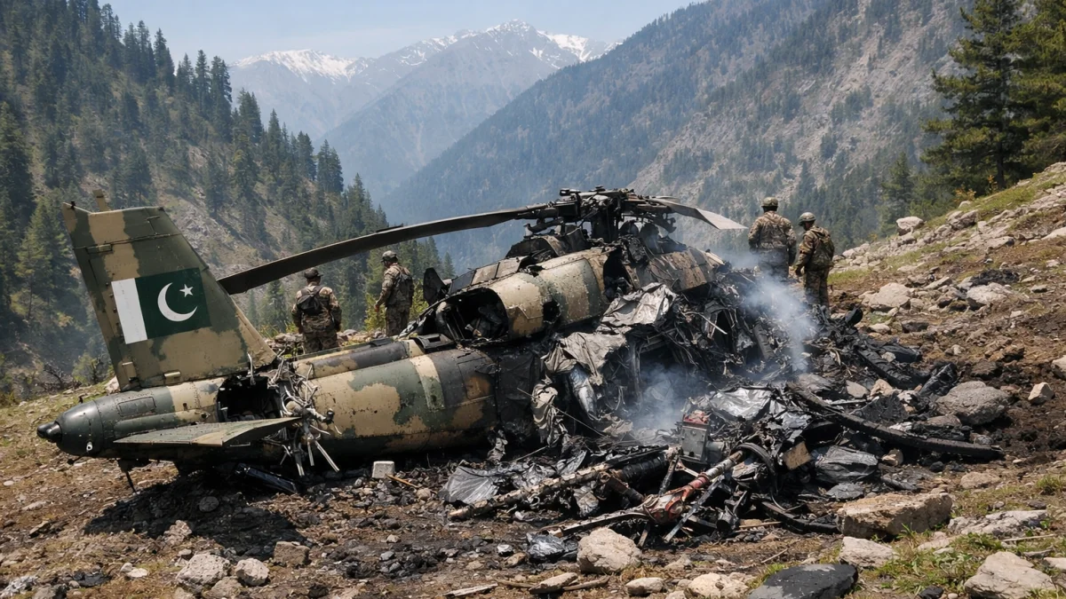 Pakistan Army Helicopter Crashes in Kashmir Killing All Aboard