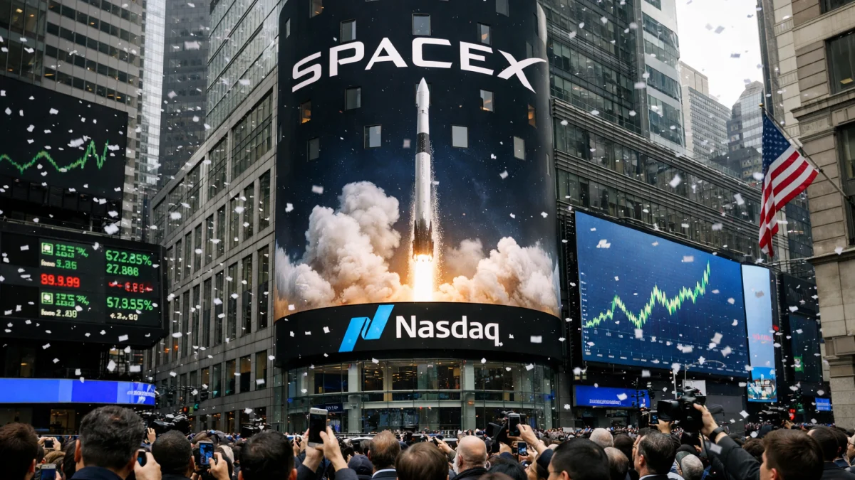 SpaceX Shares Surge in Record-Breaking IPO Debut on Nasdaq