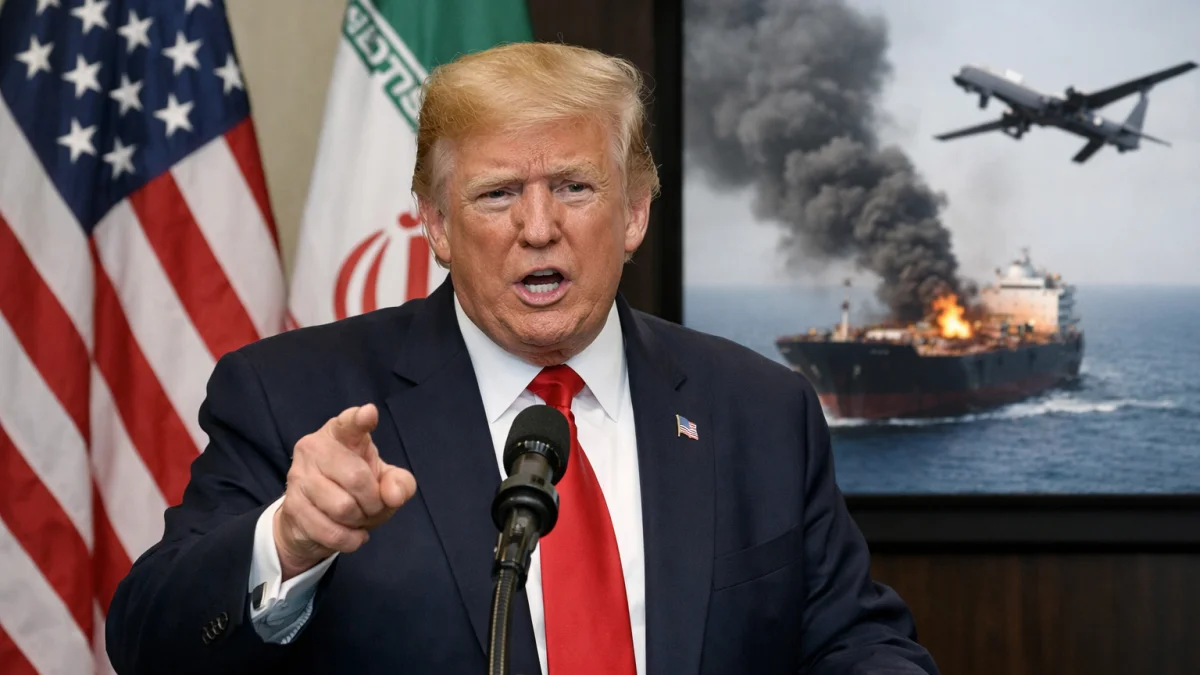 Trump Blasts Iran Over Drone Attacks on Shipping Vessels