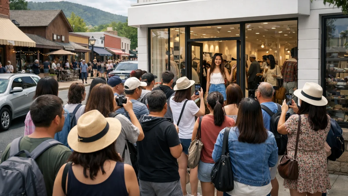 Tourists Flock to Small Town After Influencer Store Opening