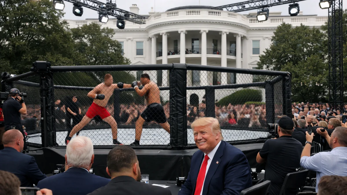 Trump Hosts UFC Event on White House Lawn for 80th Birthday