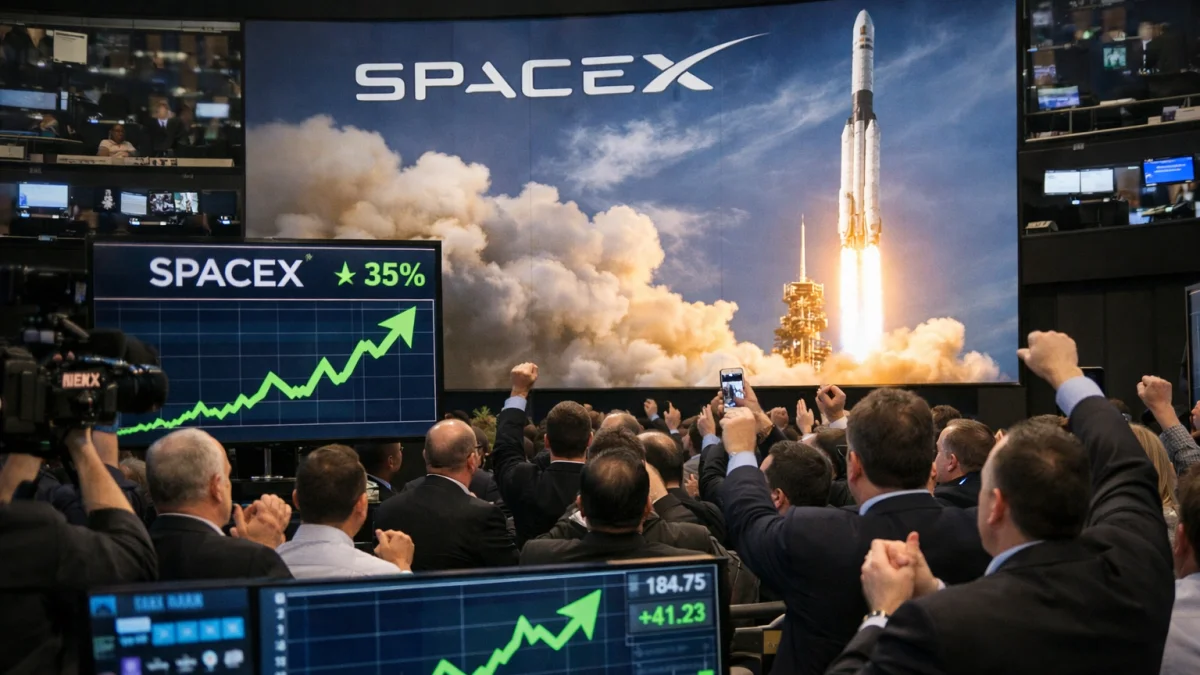SpaceX Shares Rise Sharply Following Record-Breaking IPO Debut