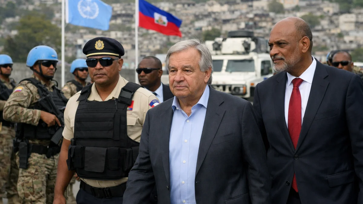 UN Chief Visits Haiti Ahead of New International Force Deployment Against Gangs