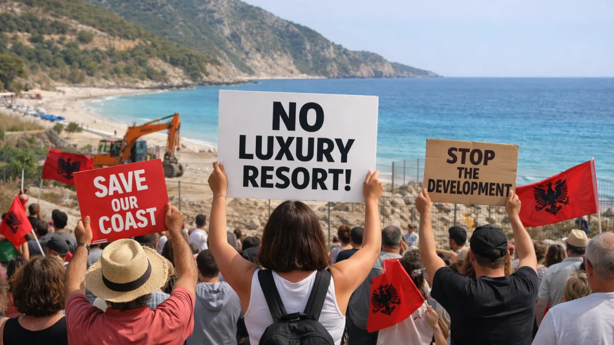 Protests Continue Over Luxury Resort Plans on Albanian Coastline