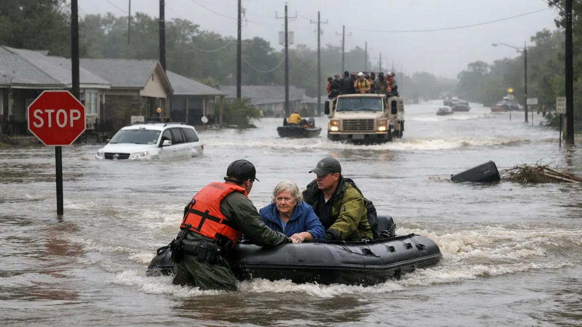 Severe Flooding Hits Gulf Coast States Following Heavy Rainfall