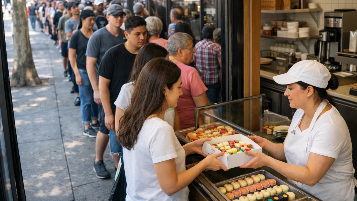 Viral Dot Cakes Cause Long Lines and Extended Wait Times for Customers