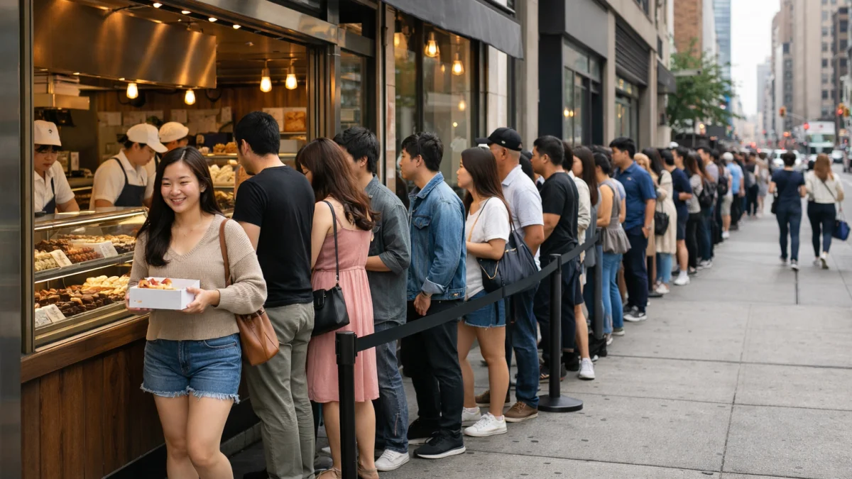 Lines Form for Popular Desserts Selling Out Quickly in Cities