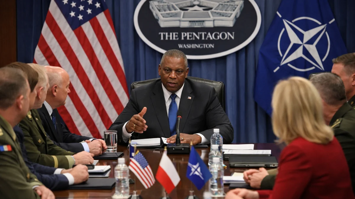 Pentagon Chief Reviews NATO Ally Defense Spending Commitments