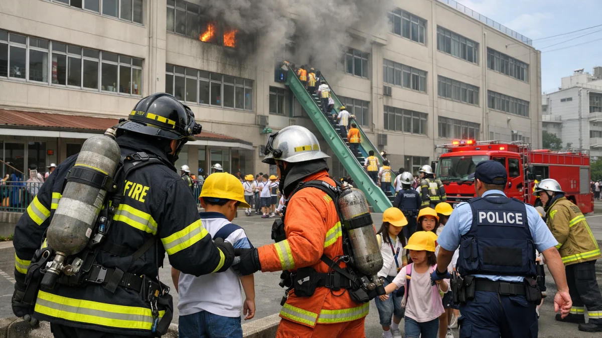 Hundreds of Children and Teachers Rescued From Tokyo School Fire
