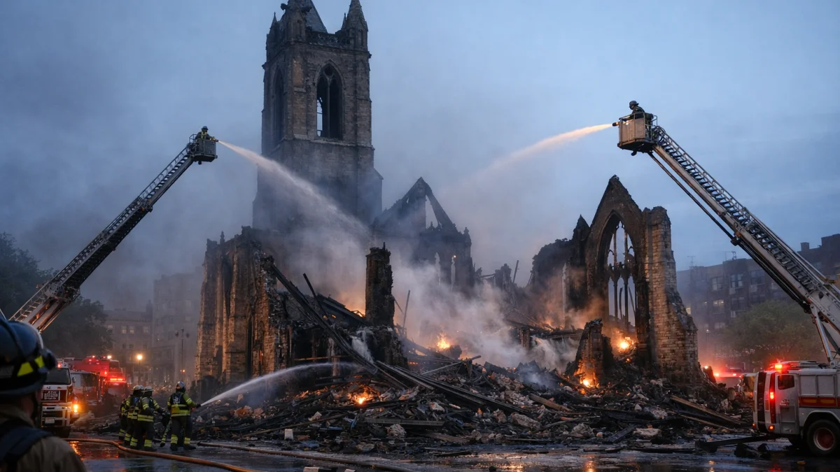 Brooklyn Historic Church Destroyed in Massive Overnight Fire