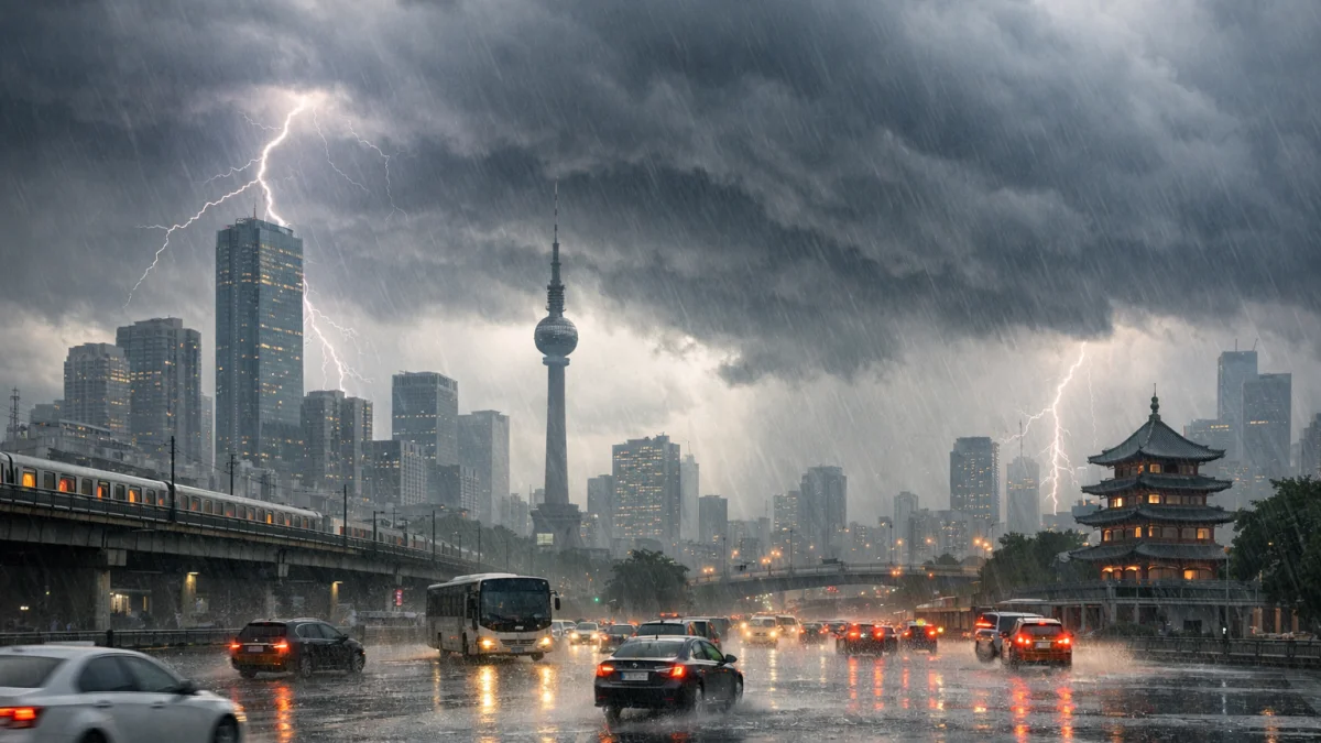 Severe Thunderstorms Sweep Across Parts of Europe and East Asia
