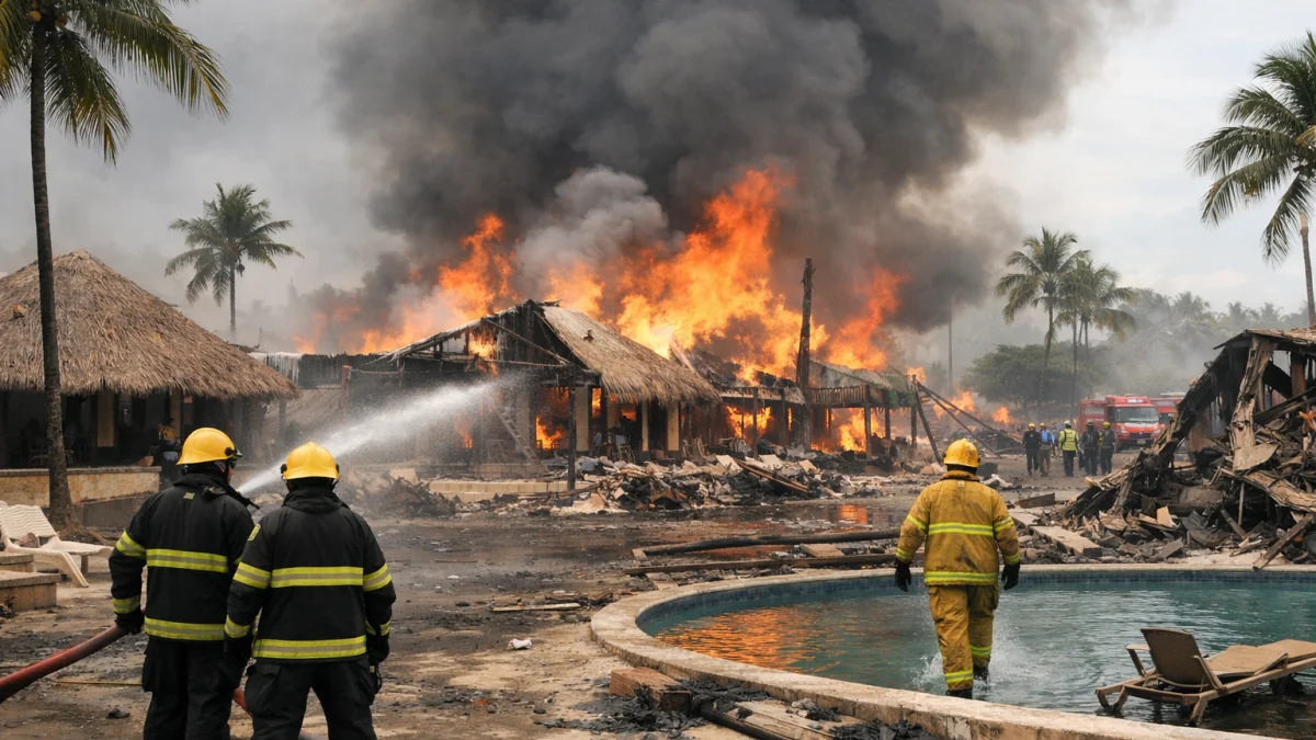 Massive Fire Destroys Resort in Dominican Republic Killing at Least One