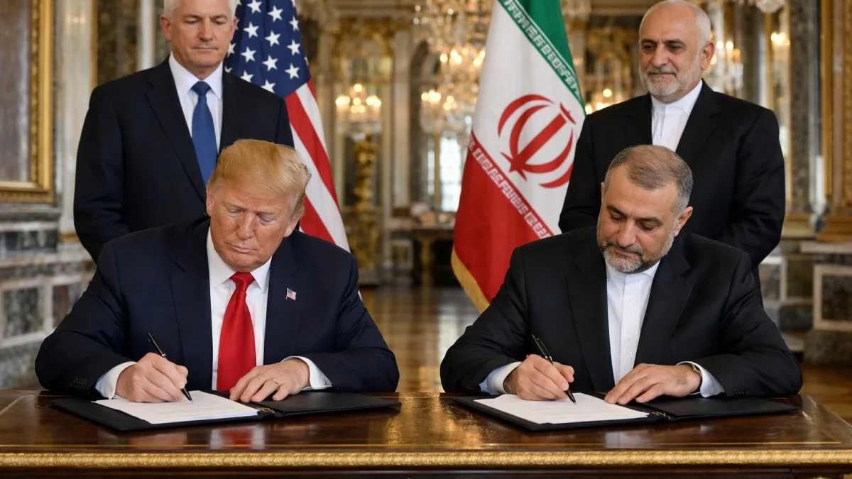 Trump Signs Memorandum of Understanding with Iran at Versailles