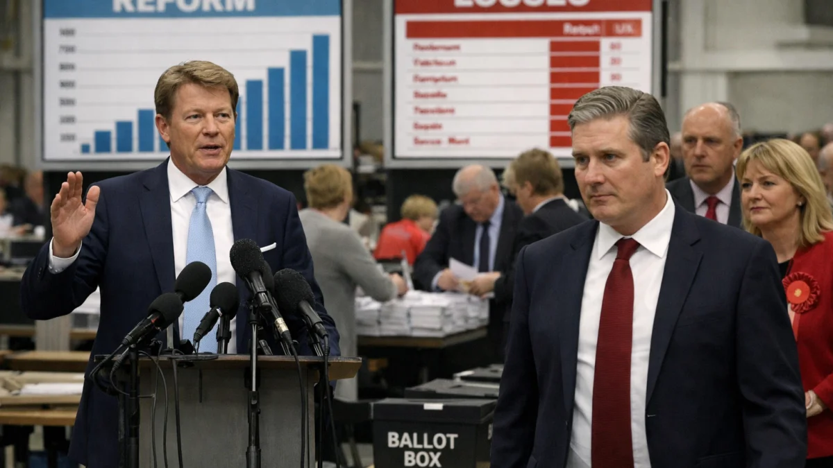 UK Reform Party Surges as Labour Loses Over 1,000 Local Council Seats