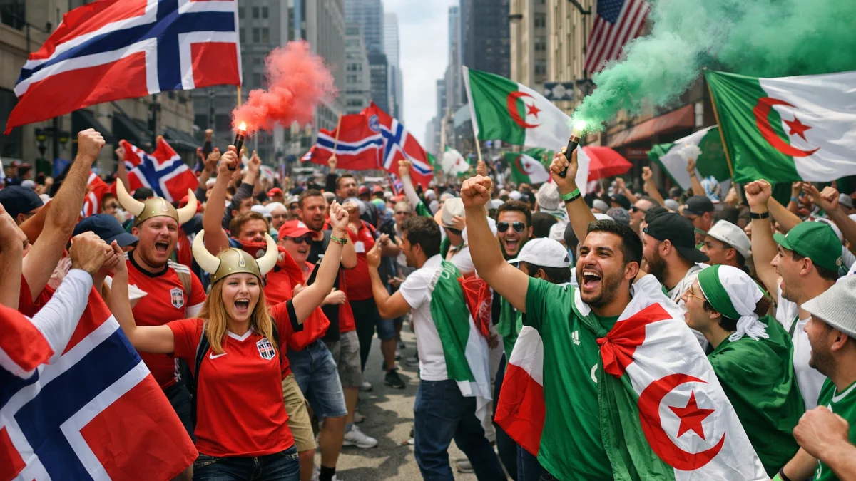 World Cup Fans Transform US Streets During Norway and Algeria Matches