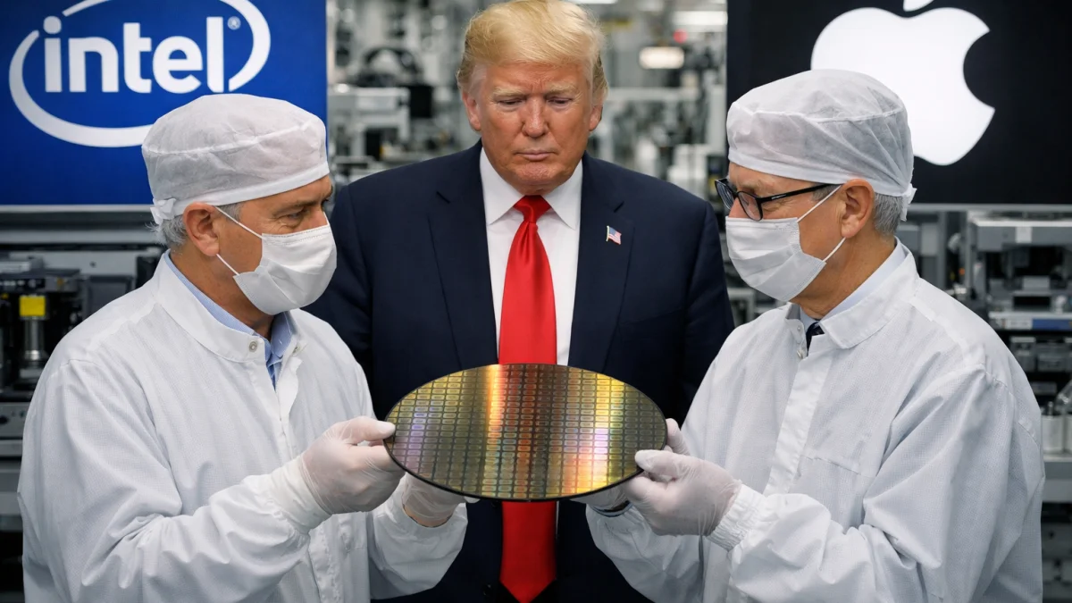 Intel Shares Rise on Reports of Trump-Backed Chip Collaboration With Apple