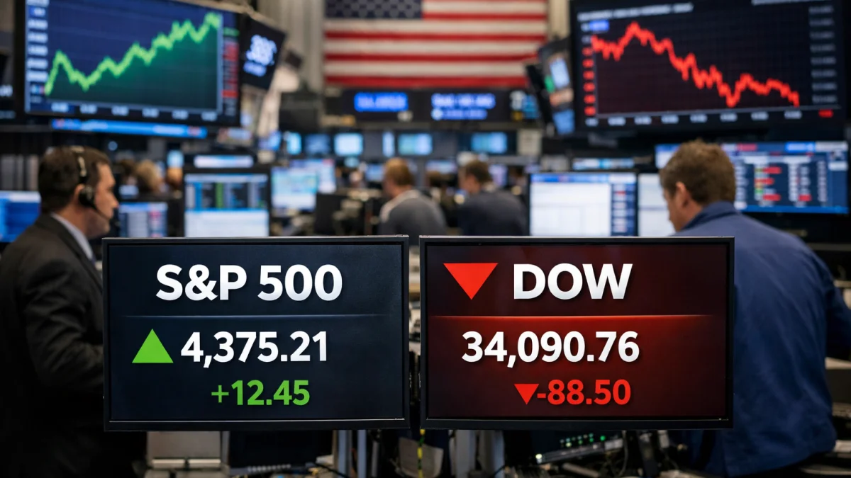 S&P 500 and Dow Show Mixed Performance Amid Tech Volatility