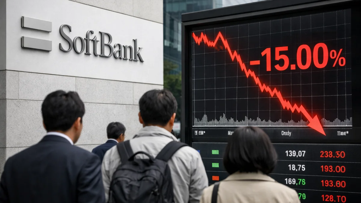 Softbank Shares Sink Fifteen Percent as Asian Tech Stocks Lead Global Decline