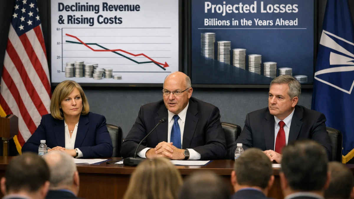 Postal Service Cash Flow Issues Projected into Next Decade