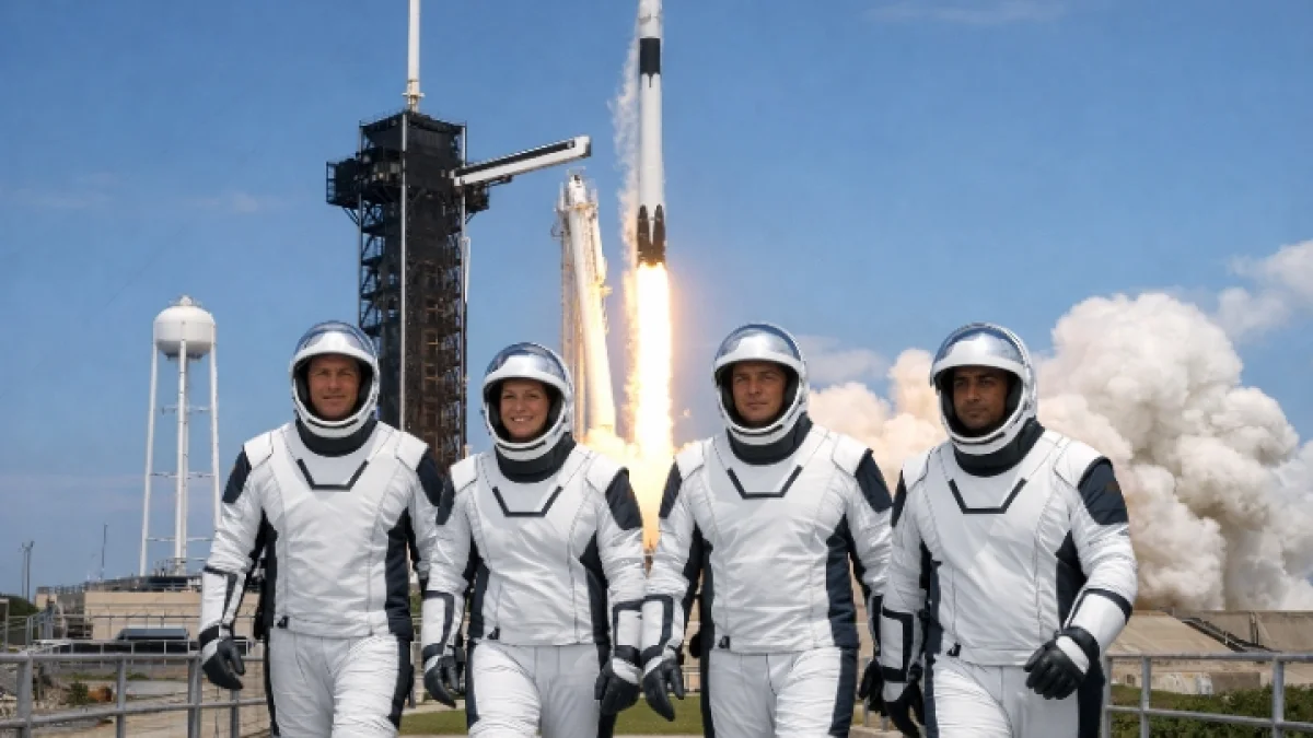 SpaceX Launches Crew of Four Astronauts With Axiom Space