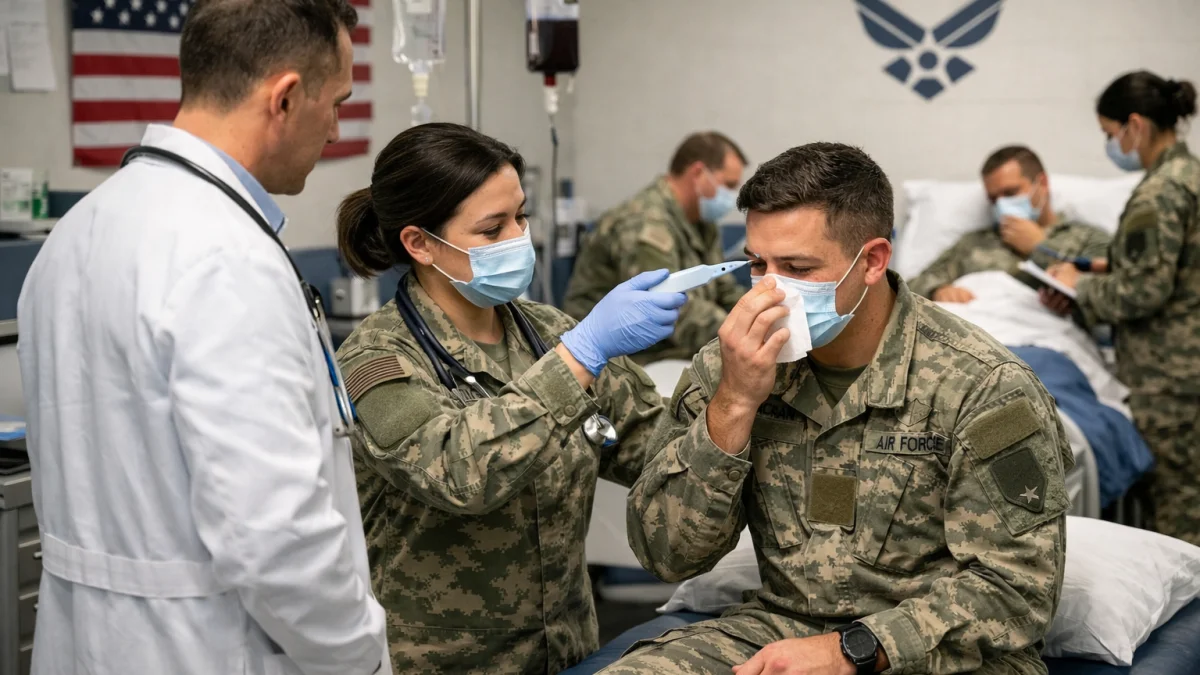 Air Force Base Responds to Flu Outbreak Among Personnel