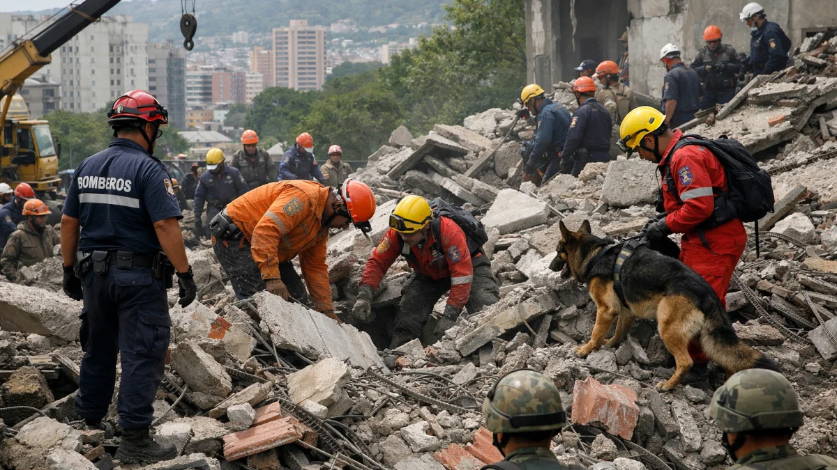 Search and Rescue Operations Continue After Twin Quakes Hit Near Caracas