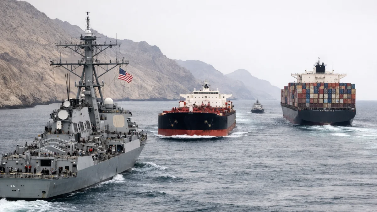 U.S. Navy Expands Hormuz Route to Allow Two-Way Commercial Traffic