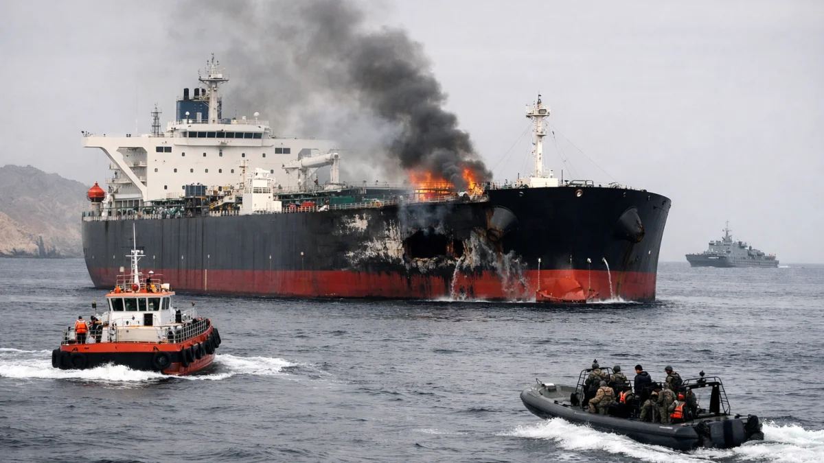 Oil Prices Surge Following Attacks on Tanker in Strategic Strait of Hormuz