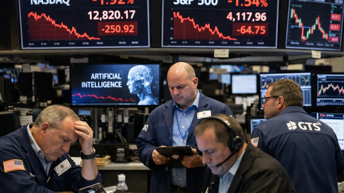 AI Spending Fears Drive Tech Stock Weakness Ahead of Jobs Report Week