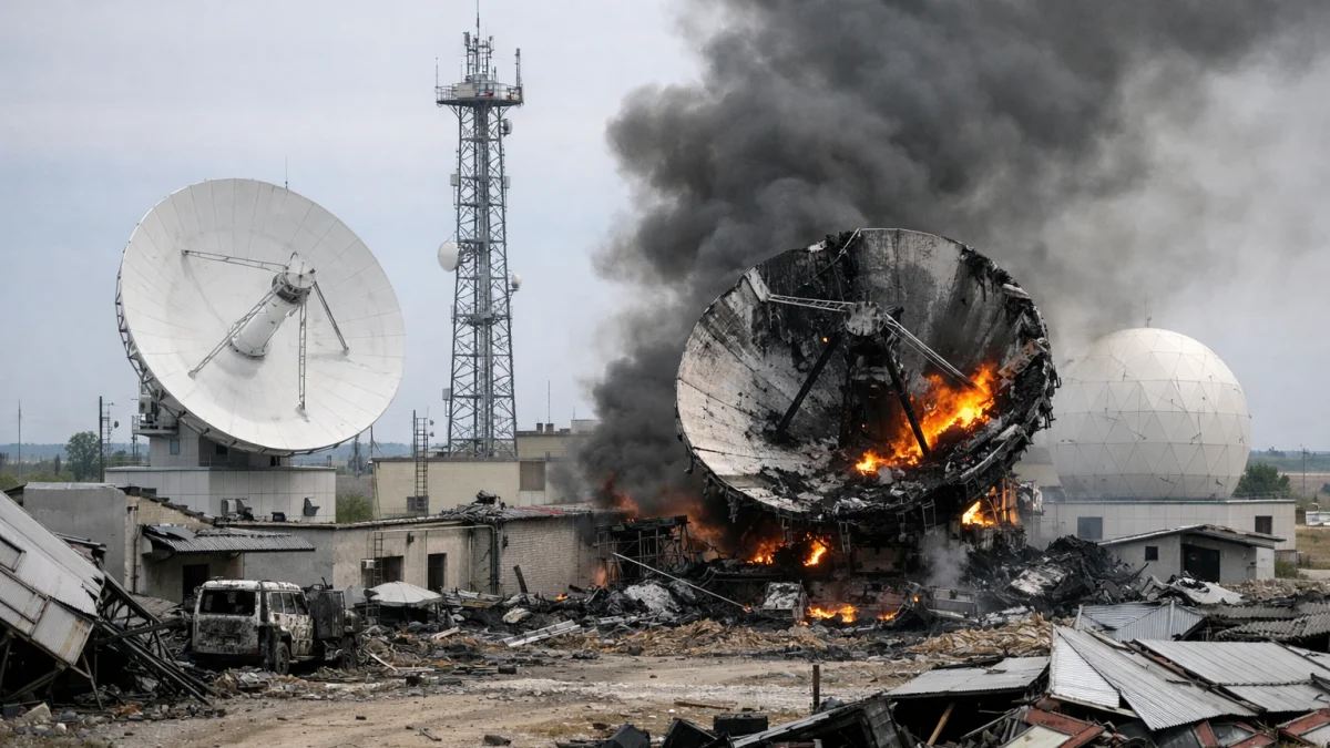 Ukraine Says Drones Strike Russian Military Satellite Communications Facility