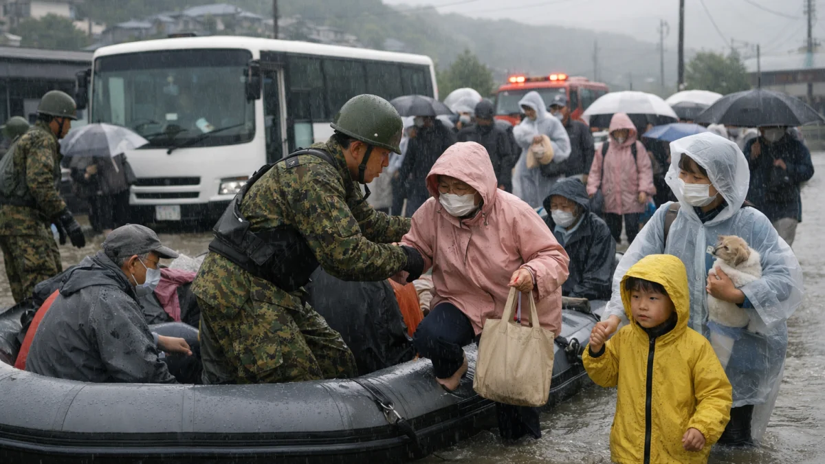 Tropical Storm Jangmi Forces Mass Evacuations Across Japan