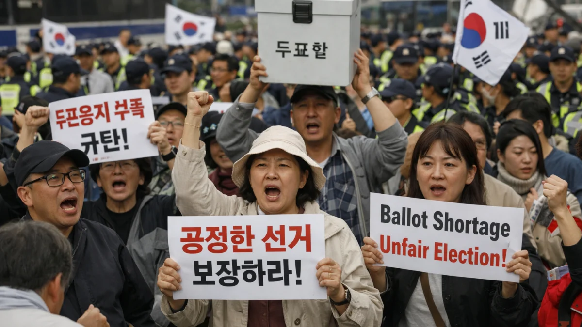 South Korea Election Ballot Shortage Sparks Nationwide Protests