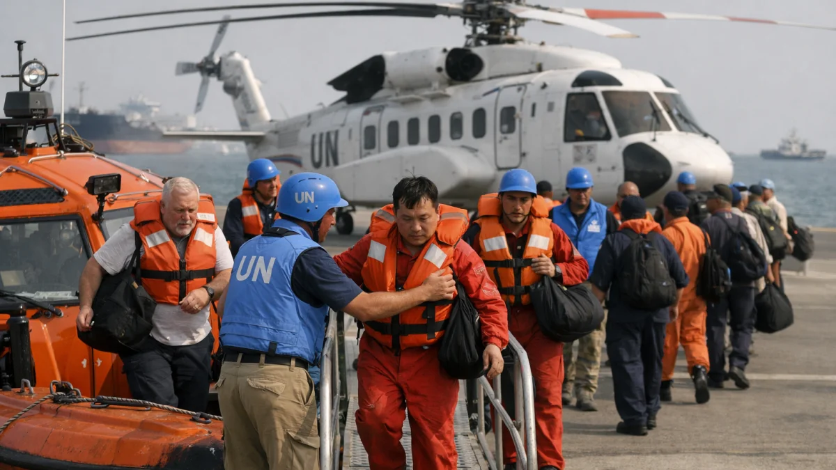 UN Evacuates Seafarers Before Strait of Hormuz Attack Freezes Operations
