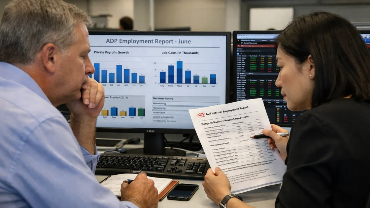 Private Payrolls Rise Less Than Expected in June ADP Reports