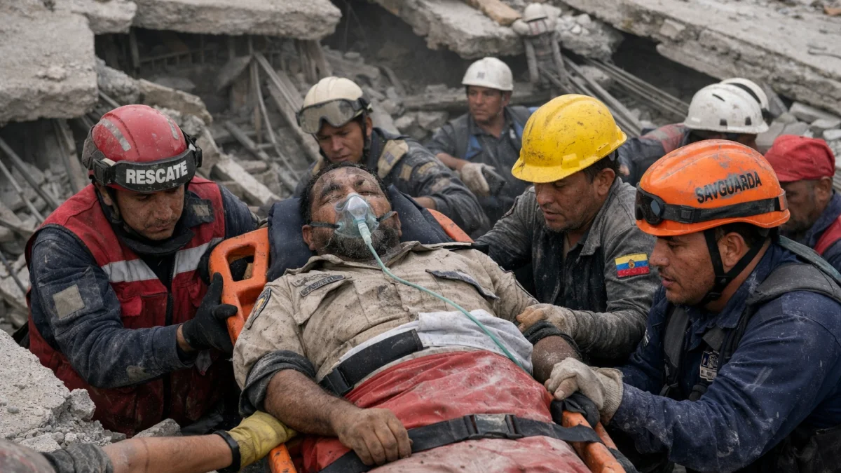 Security Guard Rescued Alive After Eight Days Trapped in Venezuela Earthquake Rubble