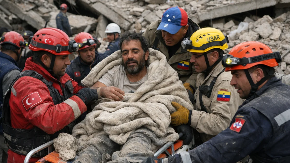 Venezuelan Man Rescued Eight Days After Devastating Earthquakes