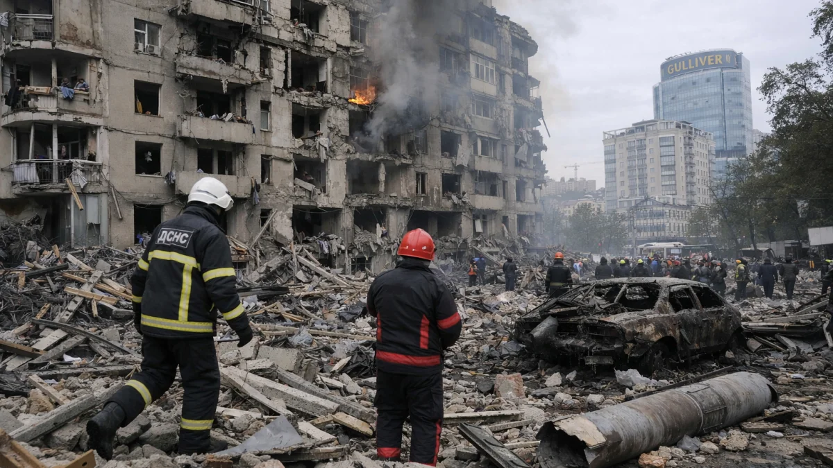 Russia Launches Massive Missile Strikes on Ukraine Capital Kyiv