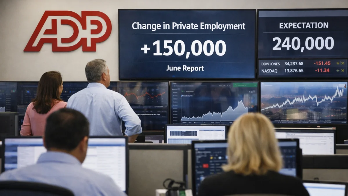 Private Payrolls Rise Less Than Expected in June ADP Report