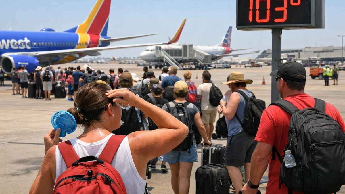 Record July 4th Travel Underway Amid Brutal Heat Wave