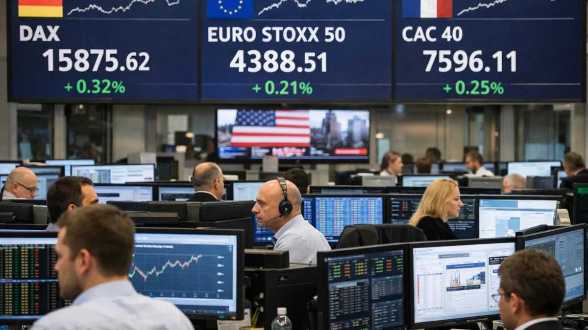 European Markets Hold Near Record Highs Amid US Developments