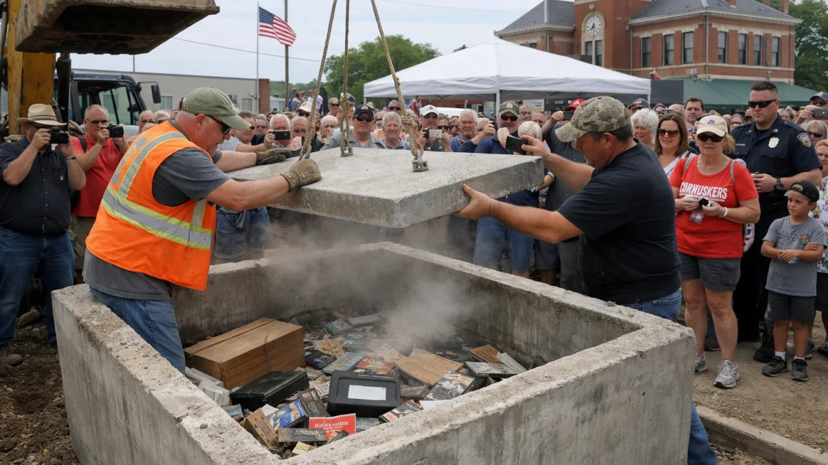 Nebraska Town Opens Massive Time Capsule for Future Generations